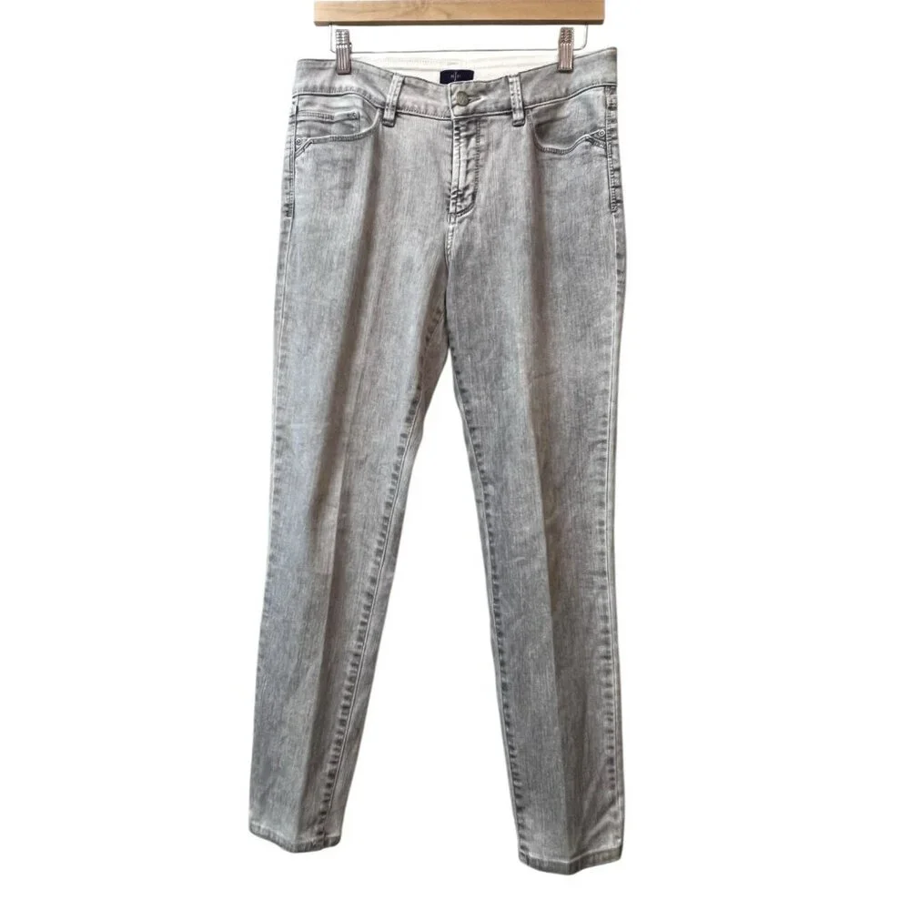 NYDJ‎ Women's Ankle Jeans Gray Wash Denim Lift Tuck Technology Slim Leg Size 8 - Picture 13 of 13